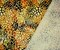 Yellow-Brown-Orange Abstract Cheetah Pattern Printed Linen Twill Fabric By the Yard